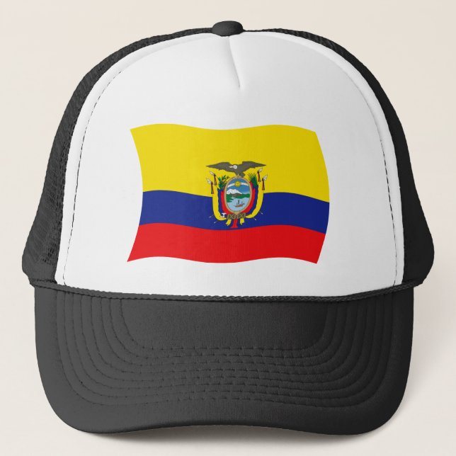 Casquette Chapeau au drapeau de l'Équateur (Devant)