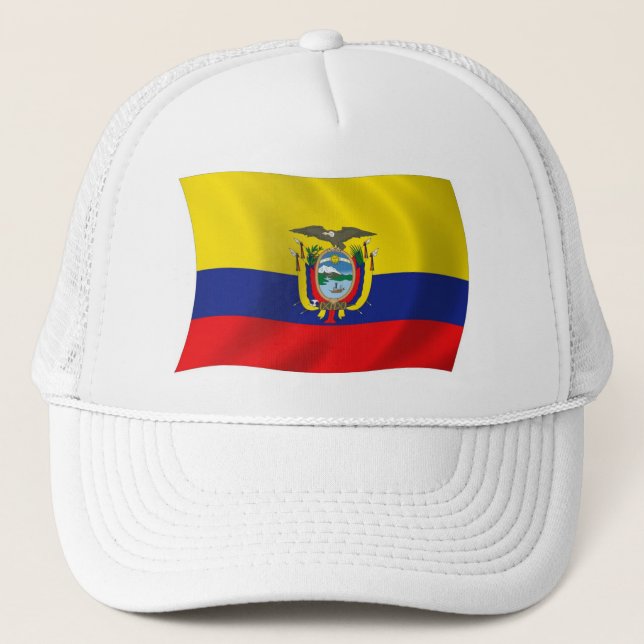 Casquette Chapeau au drapeau de l'Équateur (Devant)
