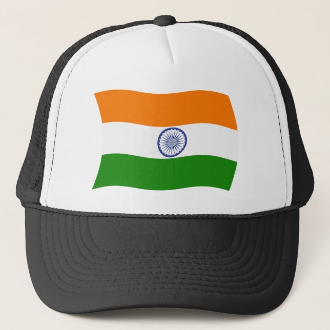 Casquette Chapeau au drapeau de l'Inde (Devant)