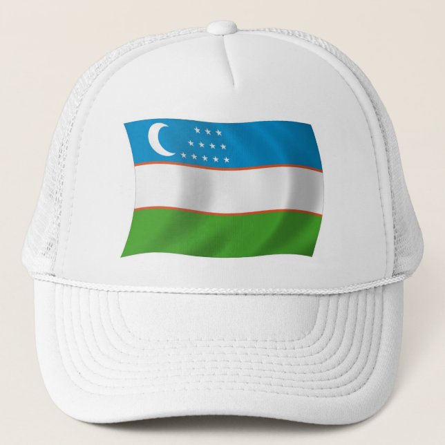 Casquette Chapeau au drapeau de l'Ouzbékistan (Devant)