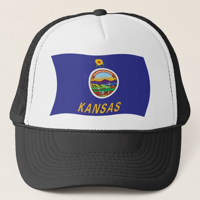 Casquette Chapeau au drapeau du Kansas (Devant)