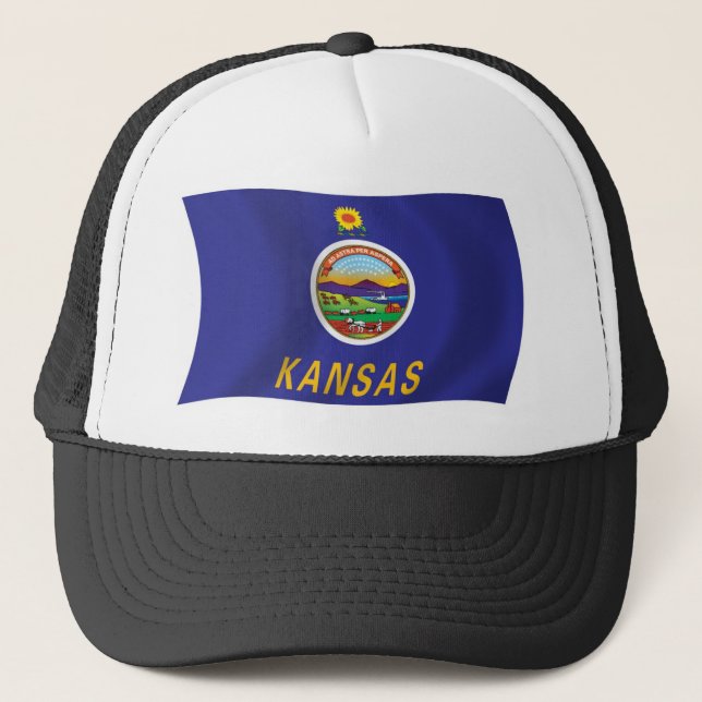 Casquette Chapeau au drapeau du Kansas (Devant)