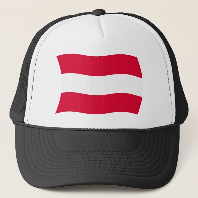 Casquette Chapeau avec drapeau autrichien (Devant)