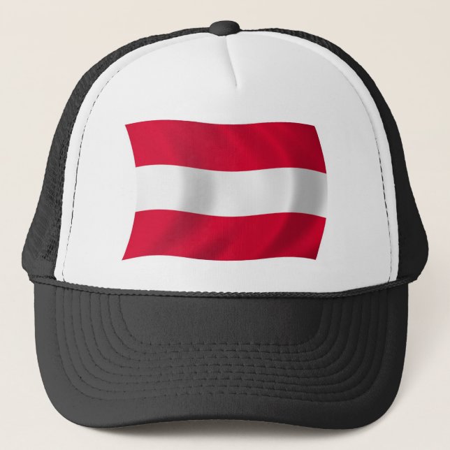 Casquette Chapeau avec drapeau autrichien (Devant)