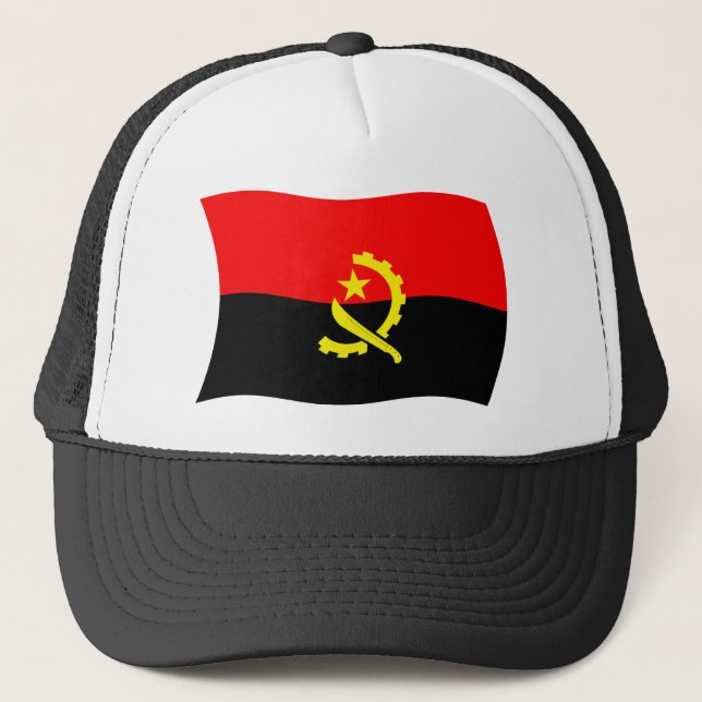 Casquette Chapeau avec drapeau d'Angola (Devant)