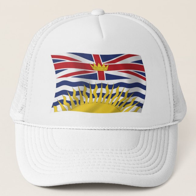 Casquette Chapeau avec drapeau de la Colombie-Britannique (Devant)