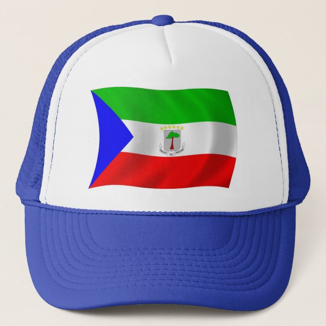 Casquette Chapeau avec Drapeau de la Guinée Équatoriale (Devant)