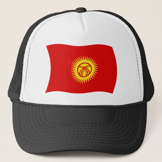 Casquette Chapeau avec drapeau de la République kirghize (Devant)