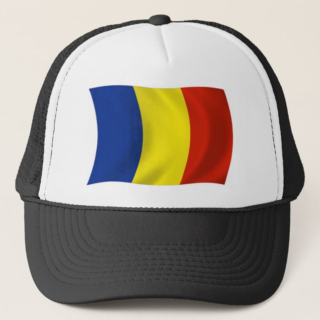 Casquette Chapeau avec drapeau de la Roumanie (Devant)
