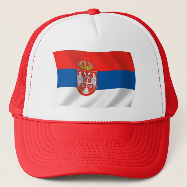 Casquette Chapeau avec Drapeau de la Serbie (Devant)