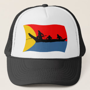 Casquette Chapeau avec Drapeau de la Tribu Clatsop