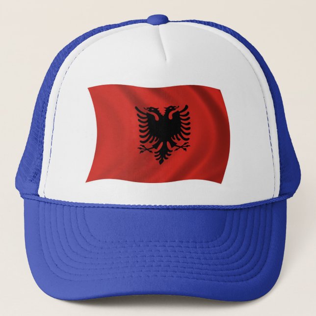 Casquette Chapeau avec drapeau de l'Albanie (Devant)