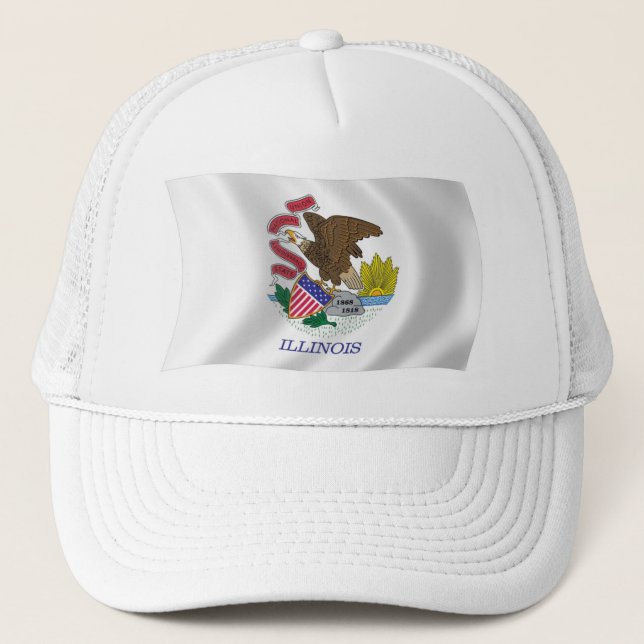 Casquette Chapeau avec drapeau de l'Illinois (Devant)