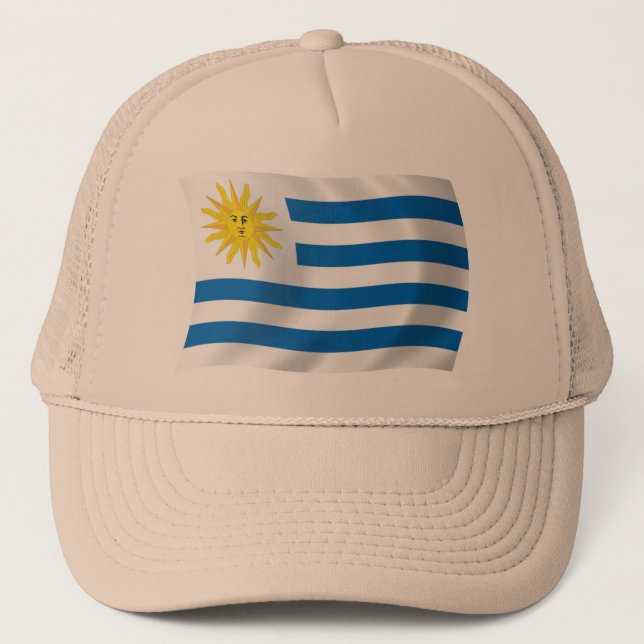 Casquette Chapeau avec drapeau de l'Uruguay (Devant)
