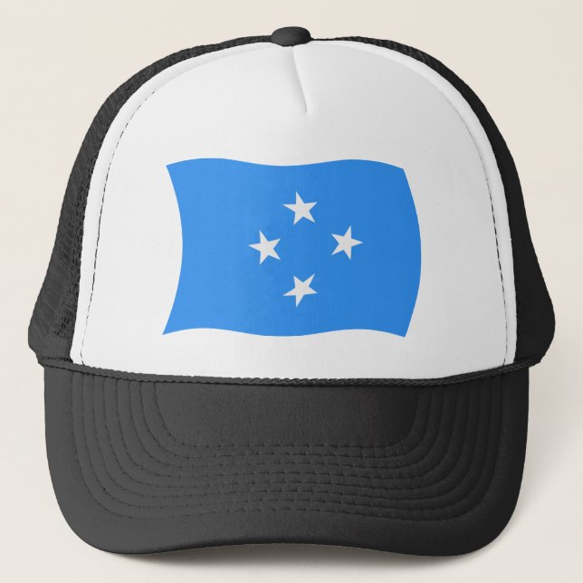 Casquette Chapeau avec drapeau de Micronésie (Devant)