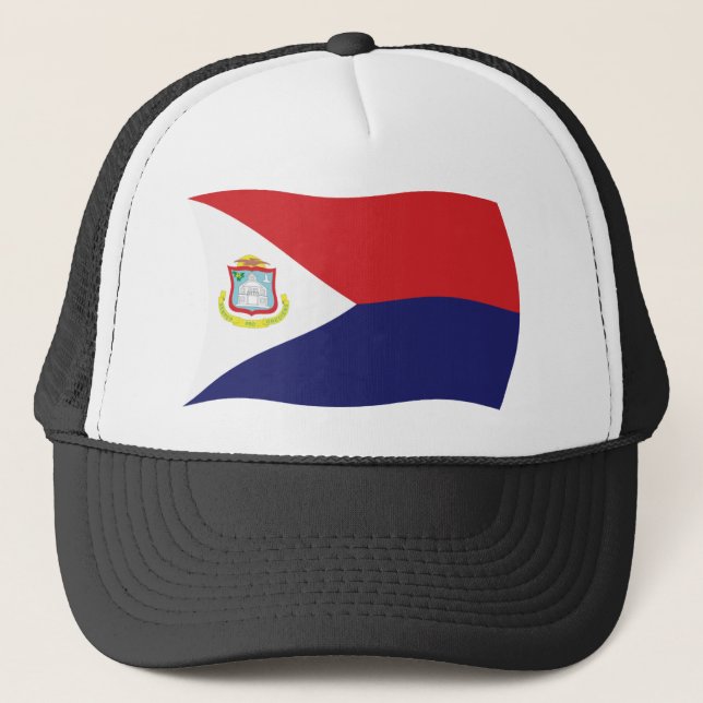 Casquette Chapeau avec Drapeau de Saint-Martin (Devant)