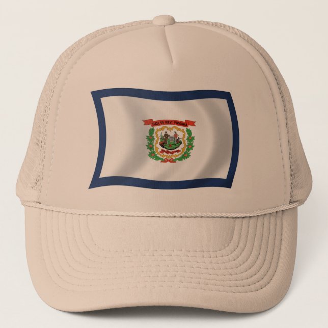 Casquette Chapeau avec drapeau de Virginie-Occidentale (Devant)
