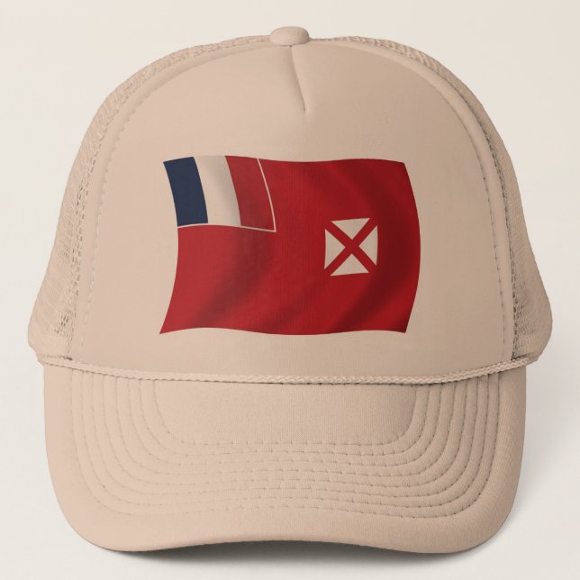 Casquette Chapeau avec Drapeau de Wallis et Futuna (Devant)