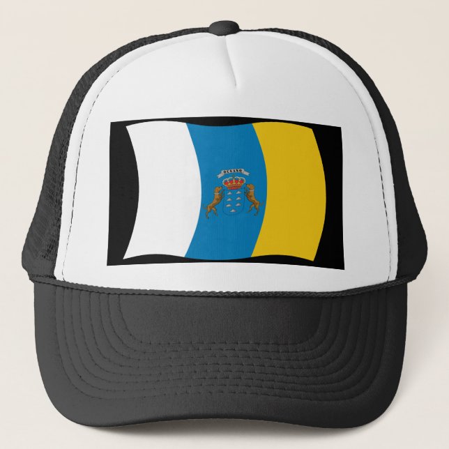 Casquette Chapeau avec Drapeau des Îles Canaries (Devant)