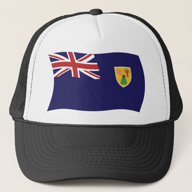 Casquette Chapeau avec Drapeau des Îles Turques-et-Caïques (Devant)