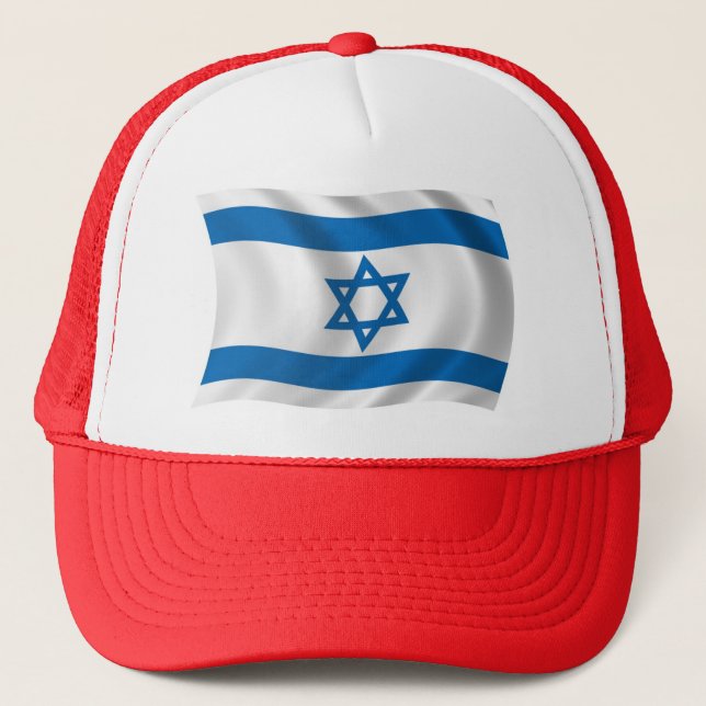 Casquette Chapeau avec drapeau d'Israël (Devant)