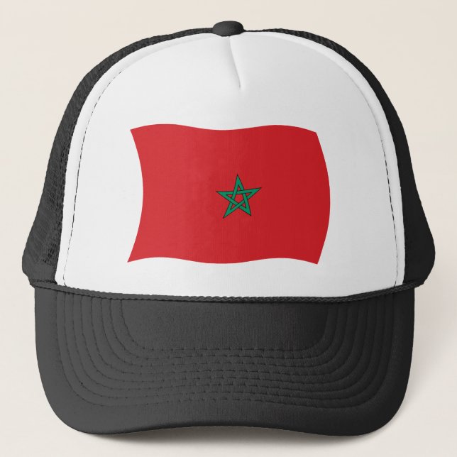 Casquette Chapeau avec drapeau du Maroc (Devant)