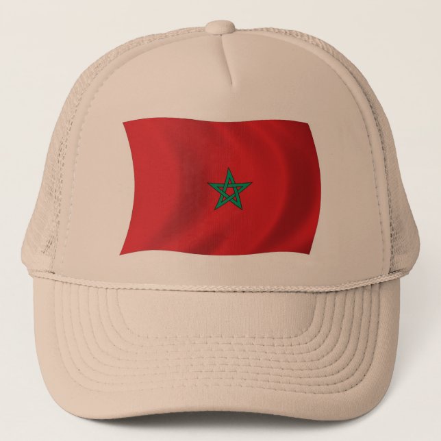 Casquette Chapeau avec drapeau du Maroc (Devant)