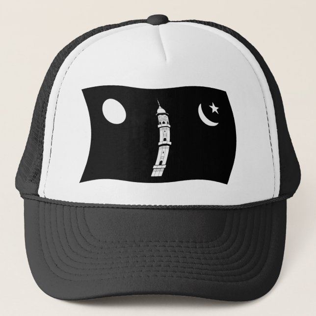 Casquette Chapeau avec drapeau du mouvement Ahmadiyya (Devant)
