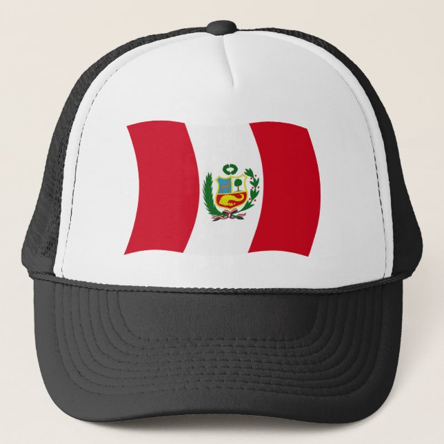 Casquette Chapeau avec drapeau du Pérou (Devant)