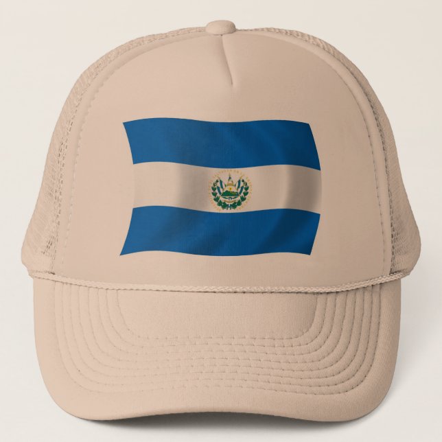 Casquette Chapeau avec drapeau du Salvador (Devant)