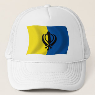 Casquette Chapeau avec drapeau du sikhisme