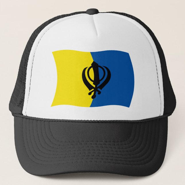 Casquette Chapeau avec drapeau du sikhisme (Devant)