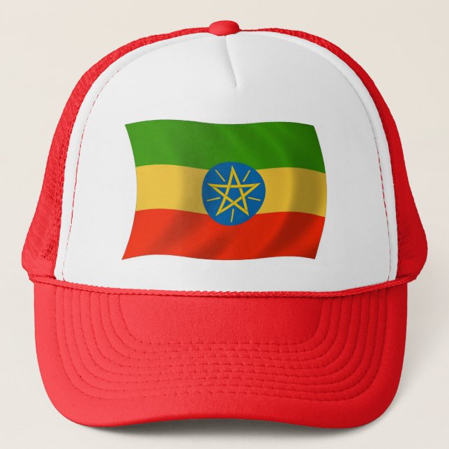 Casquette Chapeau avec drapeau éthiopien (Devant)