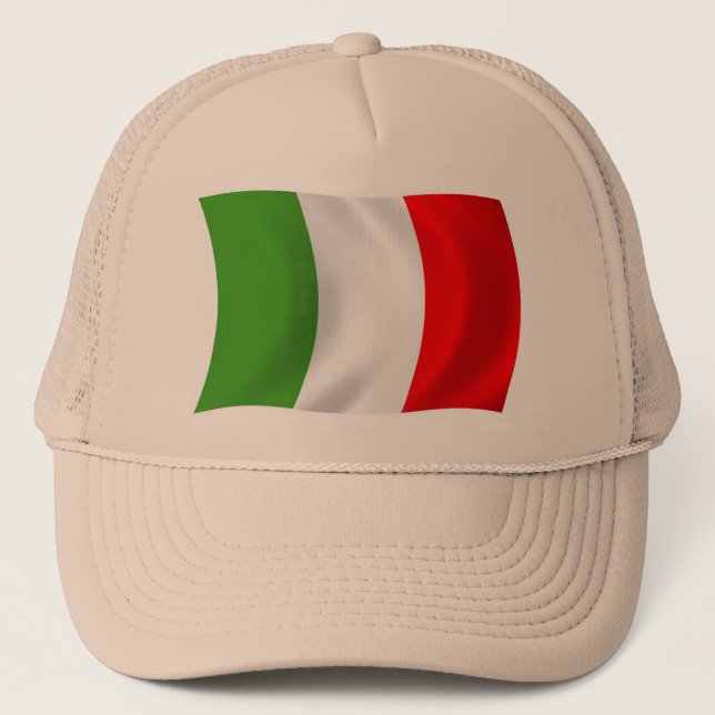 Casquette Chapeau avec drapeau italien (Devant)