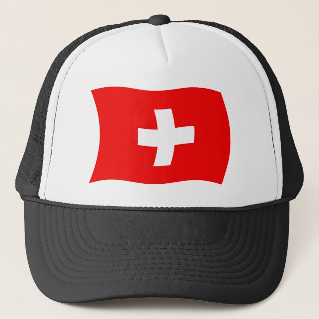 Casquette Chapeau avec drapeau suisse (Devant)