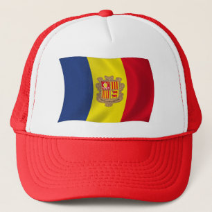 Casquette Chapeau avec le drapeau d'Andorre