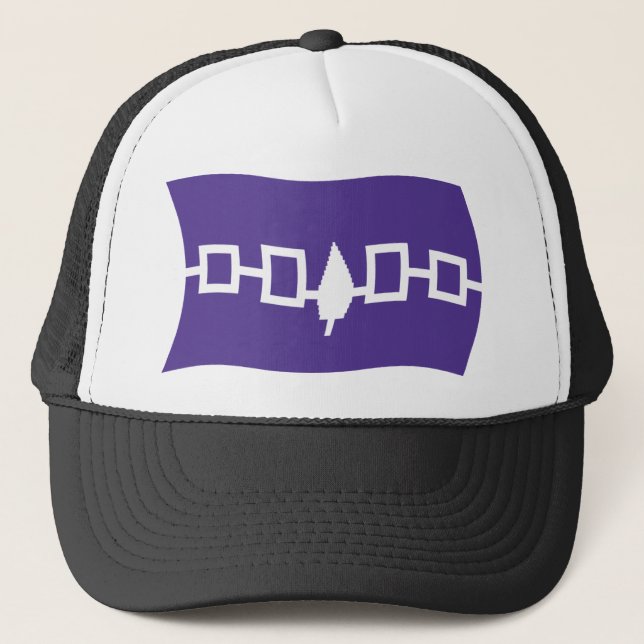 Casquette Chapeau avec le drapeau de la Confédération Iroquo (Devant)