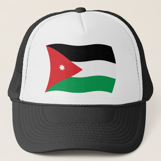 Casquette Chapeau avec le drapeau de la Jordanie (Devant)