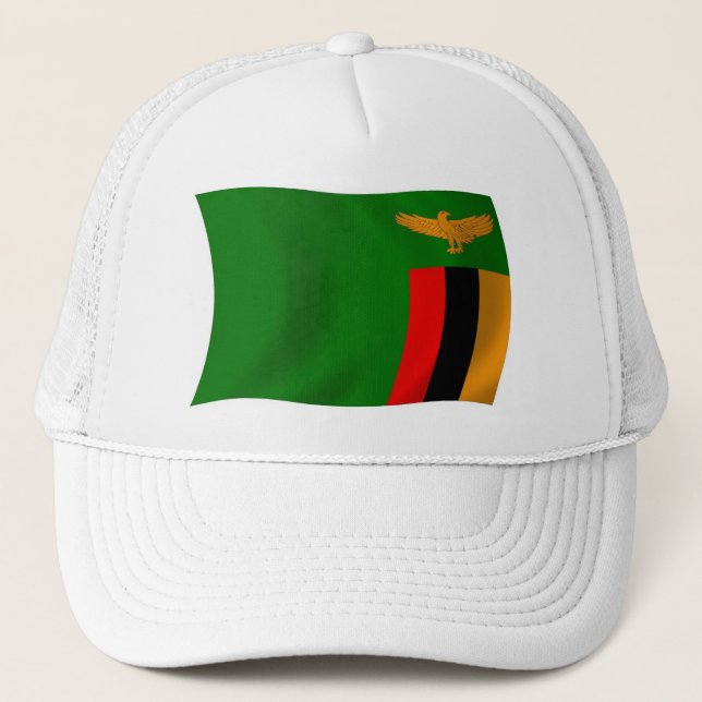 Casquette Chapeau avec le drapeau de la Zambie (Devant)