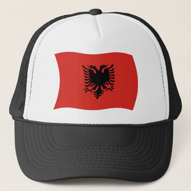Casquette Chapeau avec le drapeau de l'Albanie (Devant)