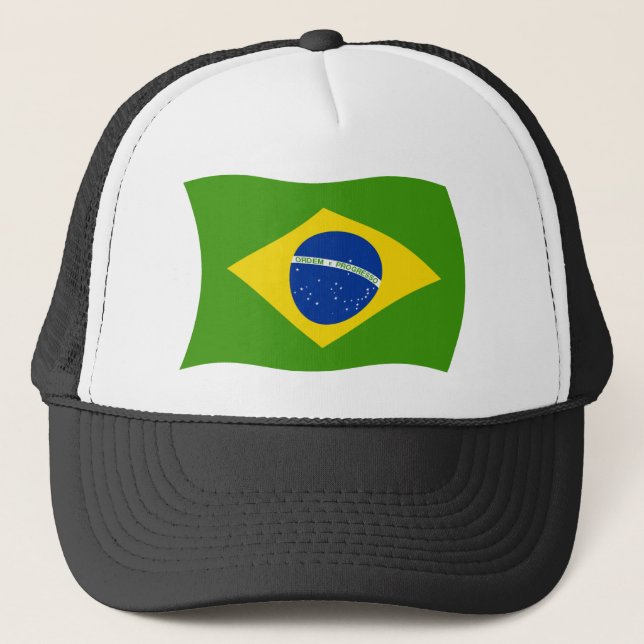 Casquette Chapeau avec le drapeau du Brésil (Devant)