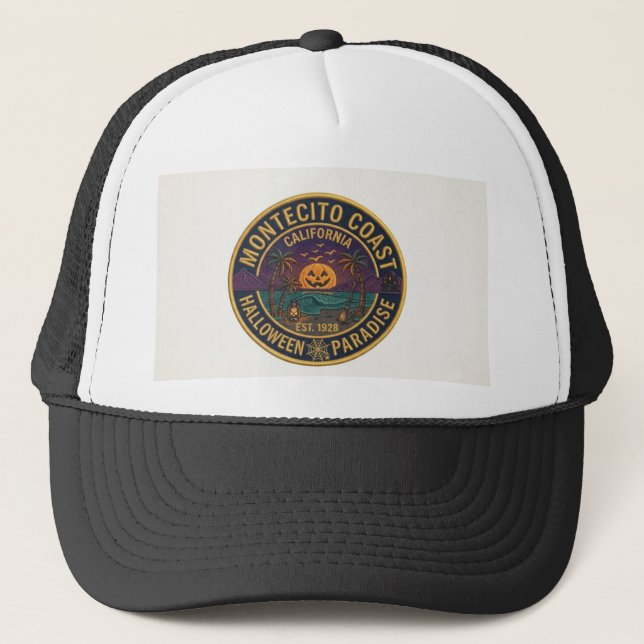 Casquette chapeau avec un design Halloween (Devant)