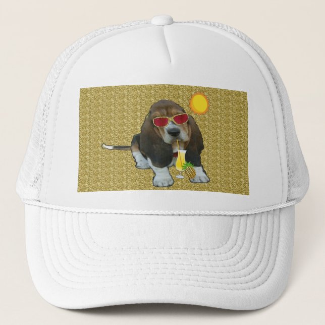 Casquette Chapeau Bébé Basset Hound Sheldon Été (Devant)