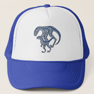 Casquette Chapeau bleu de camionneur de baseball de dinosaur