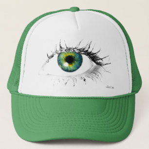 Casquette chapeau bleu vert unique qui vous voit