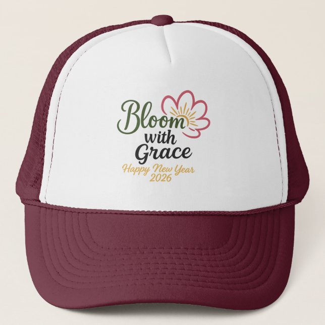 Casquette Chapeau Bloom with Grace | Bonne année 2026 (Devant)