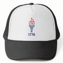 Chapeau brodé 1776 Liberty Torch patriotique