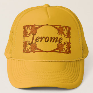 Casquette Chapeau - Cadre à parenthèses feuillu avec nom