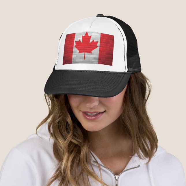 Casquette Chapeau canadien en briques Drapeau Canada Érable (En situation)