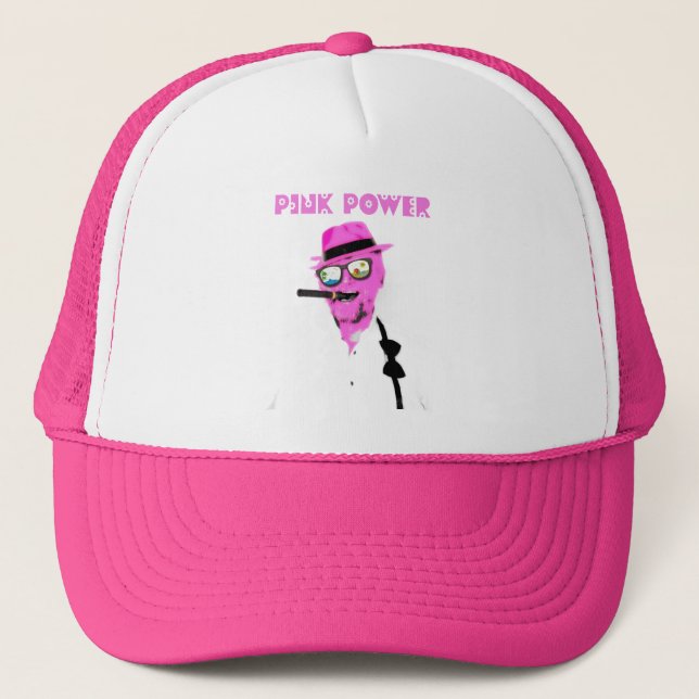 Casquette Chapeau cool Pink Power Trucker ! (Devant)